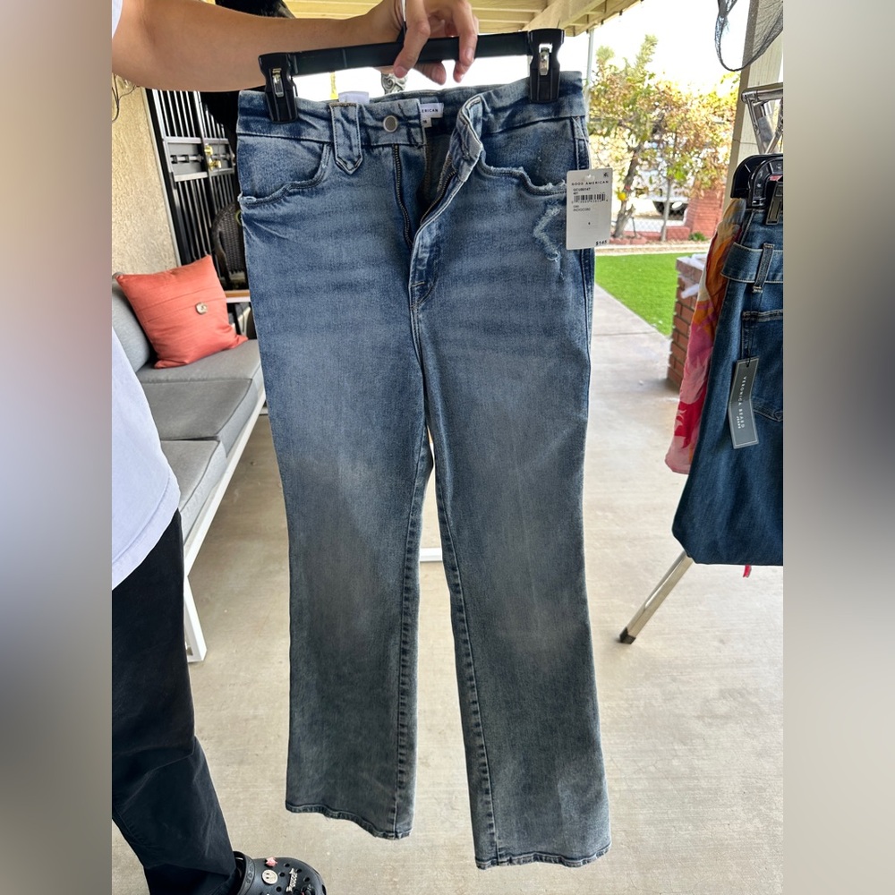 Good American Light Blue Straight Jeans